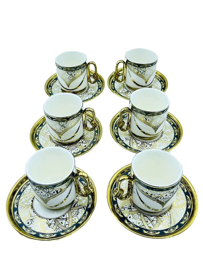 RSTC RSTC-359S | Coffee Cup Set Golden Oriental Pattern 12 pcs 100ml