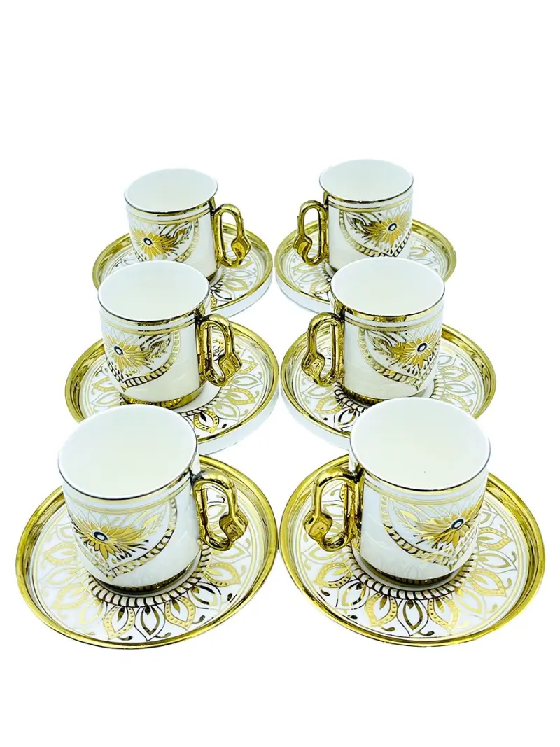 RSTC RSTC-361S | Coffee Cup Set 12pcs Golden Oriental Pattern 100ml