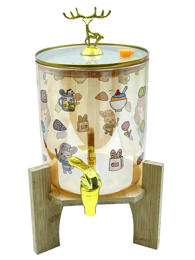 Q5520 | Çaga içgi dispenseri 3,6L bambuk stendi bilen