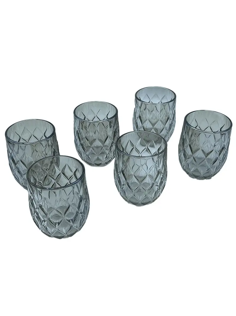 WZ WZ-3 | Oval Glass Set 6 pcs Light Brown