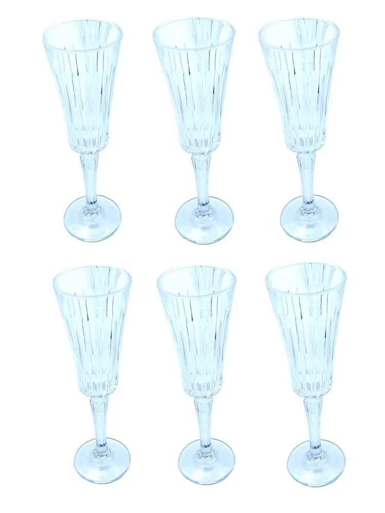 MAR MAR-1154 | Champagne Glass Set 150 ml Tall Clear