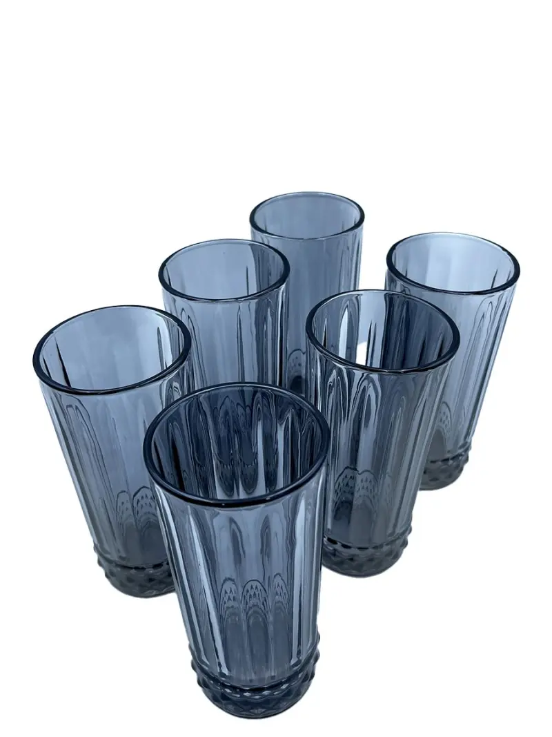 TK TK501-2HB | High Glass Set Black Striped-Rhombus 6 pcs