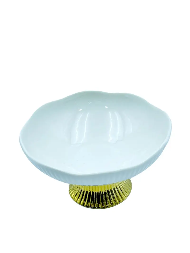 MLD MLD513-14 | Ваза для фруктов белая 8 дюймов