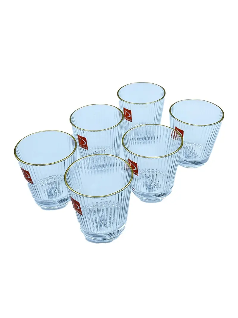TY TY1628C | Glass Set 280ML Gold Rim 6 pcs