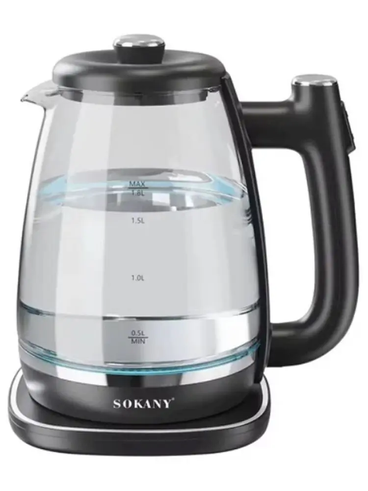 SOKANY SK-09067 | Electric Kettle Glass 1.8L 1500W