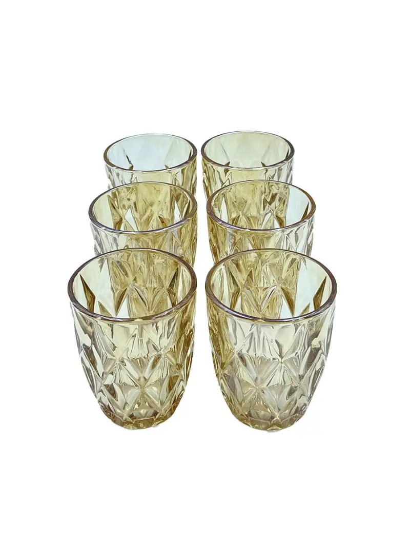 Deli KB-154B | Glass Set 280 ml Gold Pattern