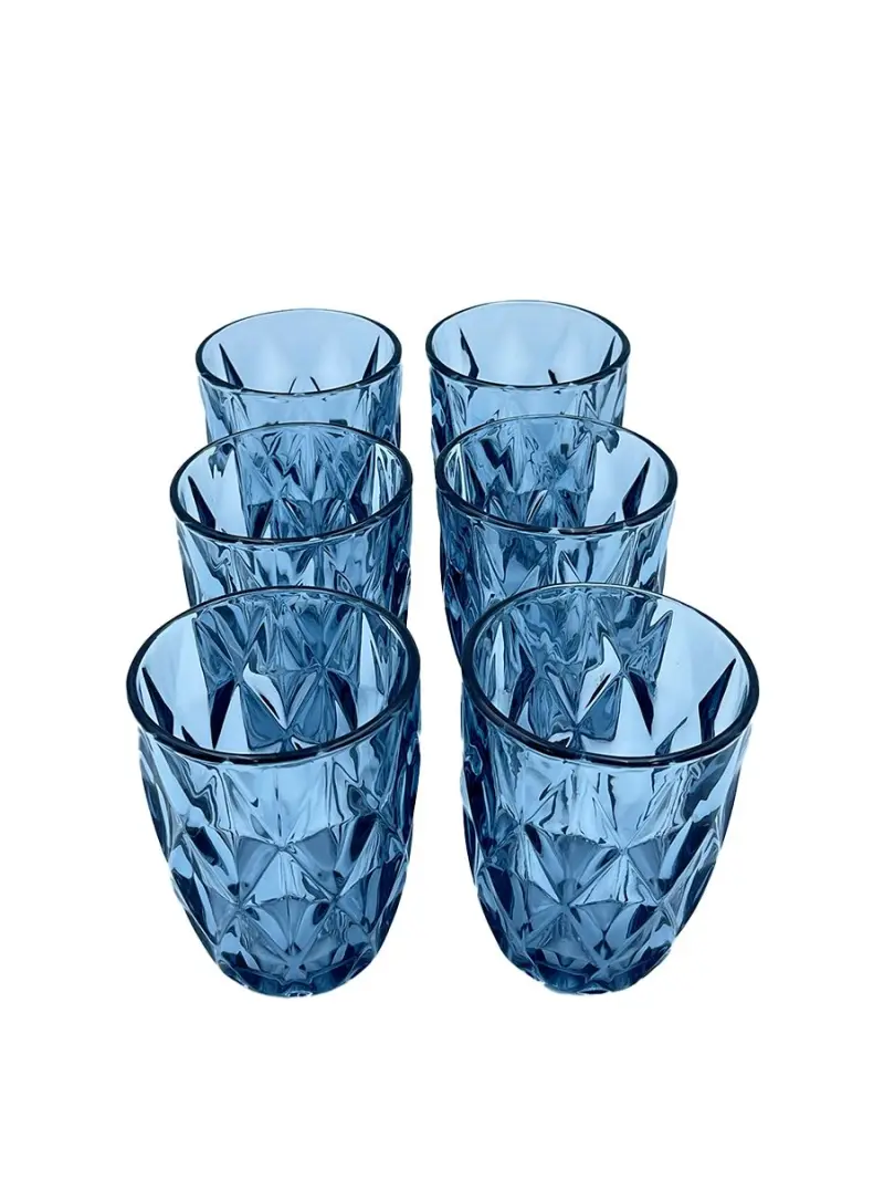 Deli KB-154BN | Glass Set Blue Patterned 280ml