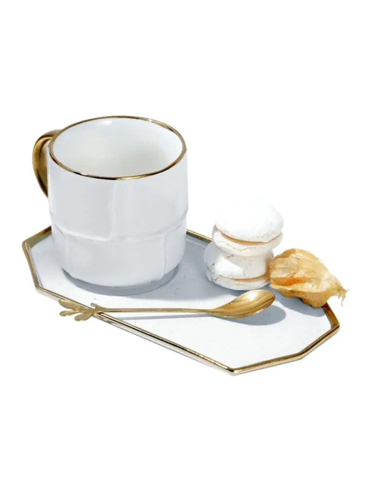 MAR MAR-1105 | Tea Cup with Spoon 250ml White Matte