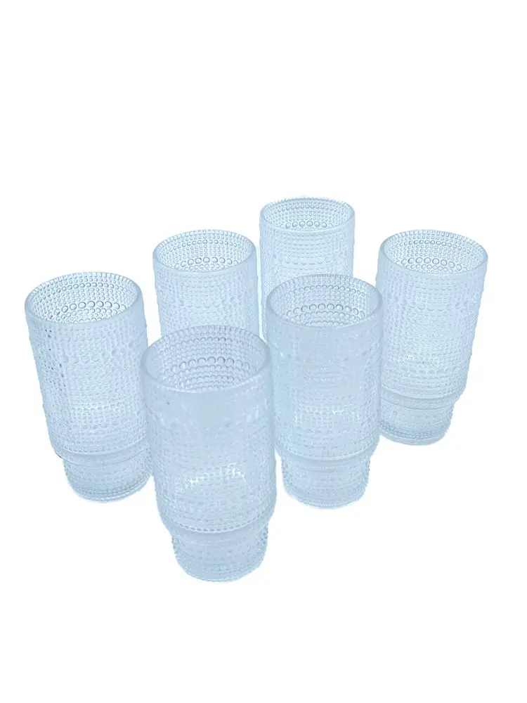 MC MC-112-2 | High Glass Set 6 pcs Transparent Polka Dot