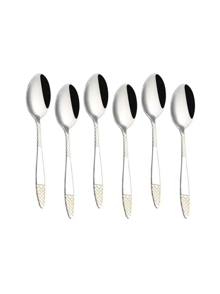 AVD AVD007 | Tea Spoons Set 6pcs Patterned Stainless Steel