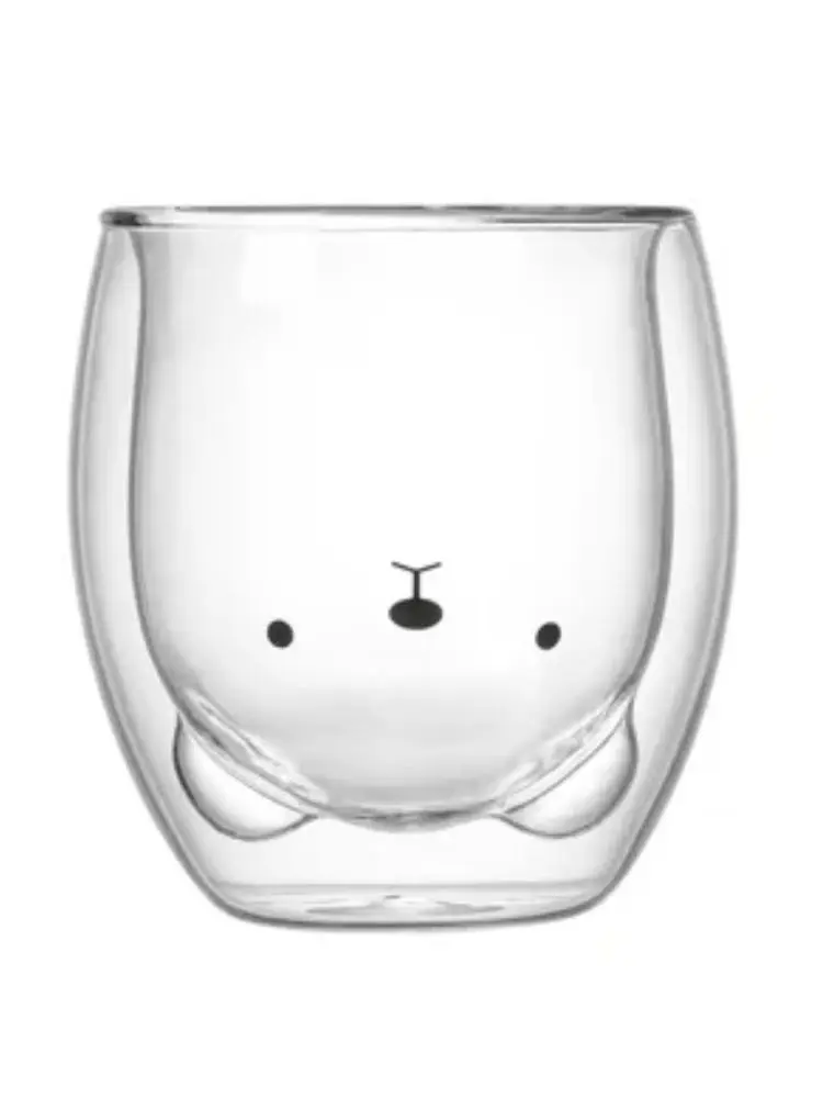 FB FB-300 | Double Wall Glass 300ml Transparent Bear Ears