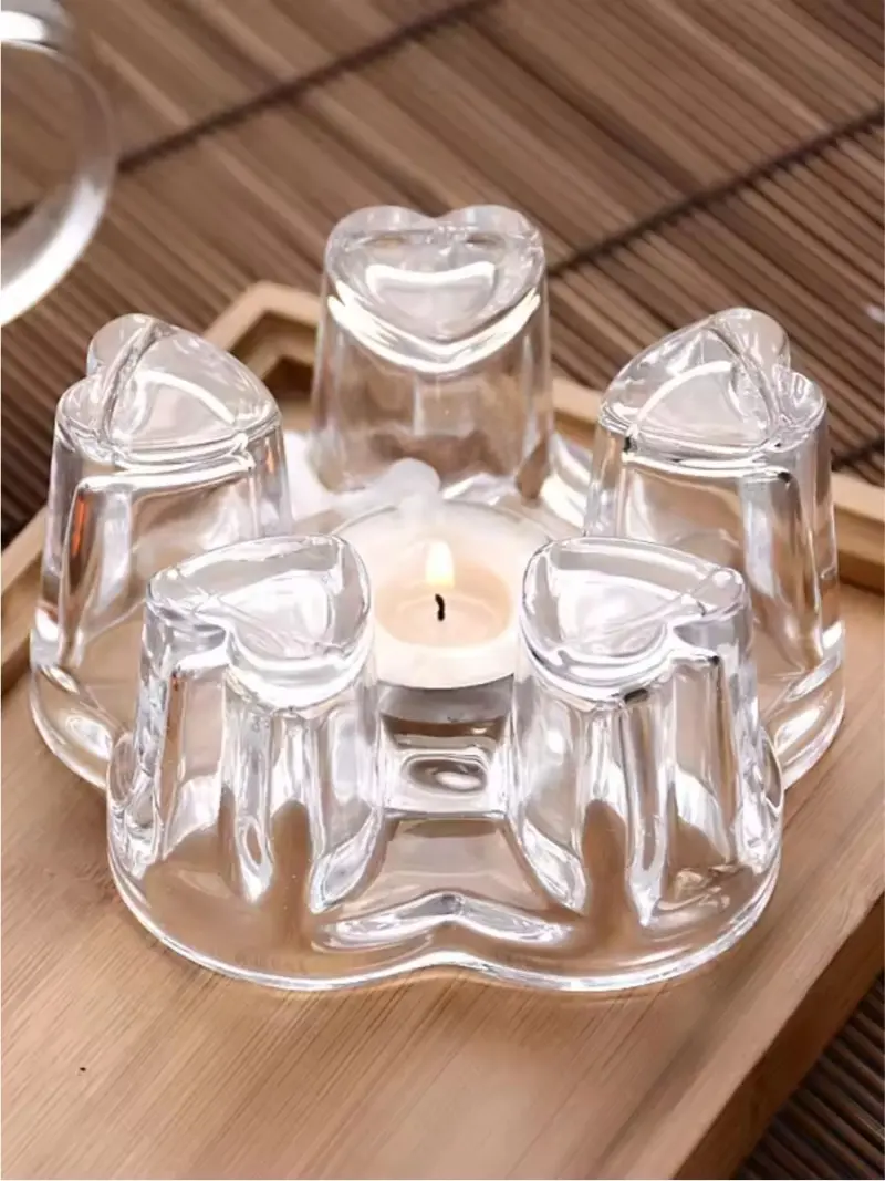 GLASS WARE GW-0014 | Teapot Stand Glass 14.8x5 cm