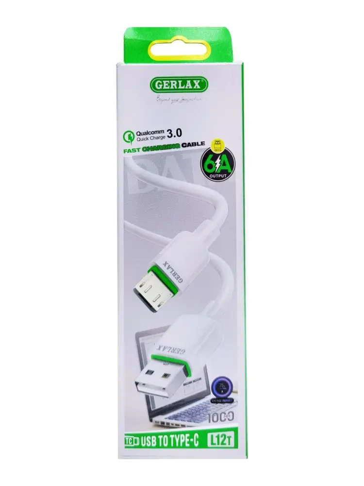 GERLAX L12 | Micro USB Fast Charger Cable 6A USB 3.0
