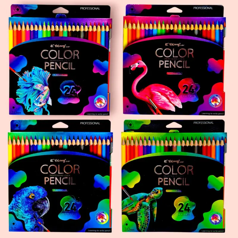 Yalong BK-00102180 | Watercolor Pencils 24 Neon Colors