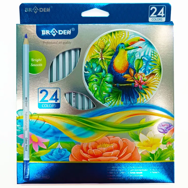 Braden BD8012-24 | Набор цветных карандашей 24 цвета