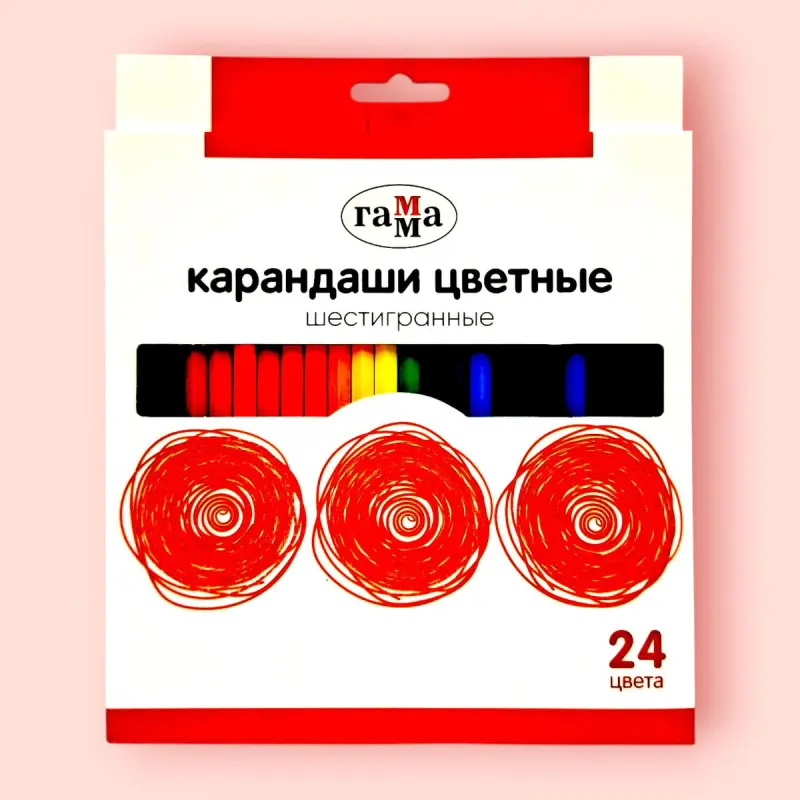 Gamma W1244-24 | Набор цветных карандашей 24 цвета