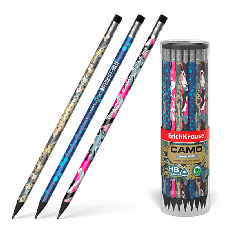 ErichKrause BK-00095487 | Graphite Pencil HB Triangular with Eraser
