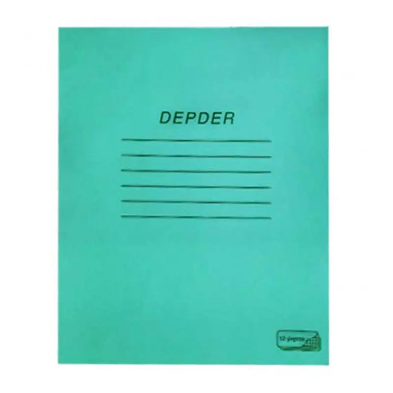 Depder 00-00005805 | Тетрадь 12 листов косая линия полотняная обложка