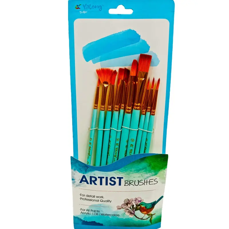 Yalong YL-213709-10 | Brush Set 10 pcs Synthetic Bristles