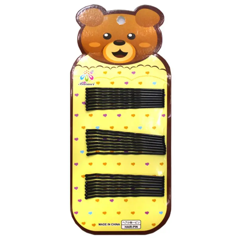 Baimei BK-00039445 | Набор невидимок чёрные металлические форма мишка