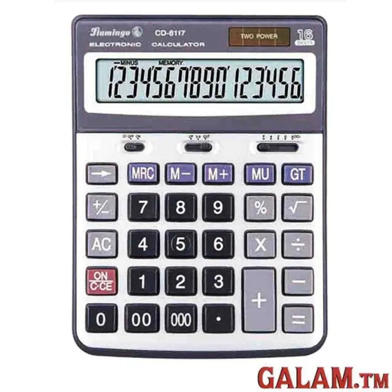 Flamingo CD-6117 | Калькулятор 16-разрядный большой дисплей