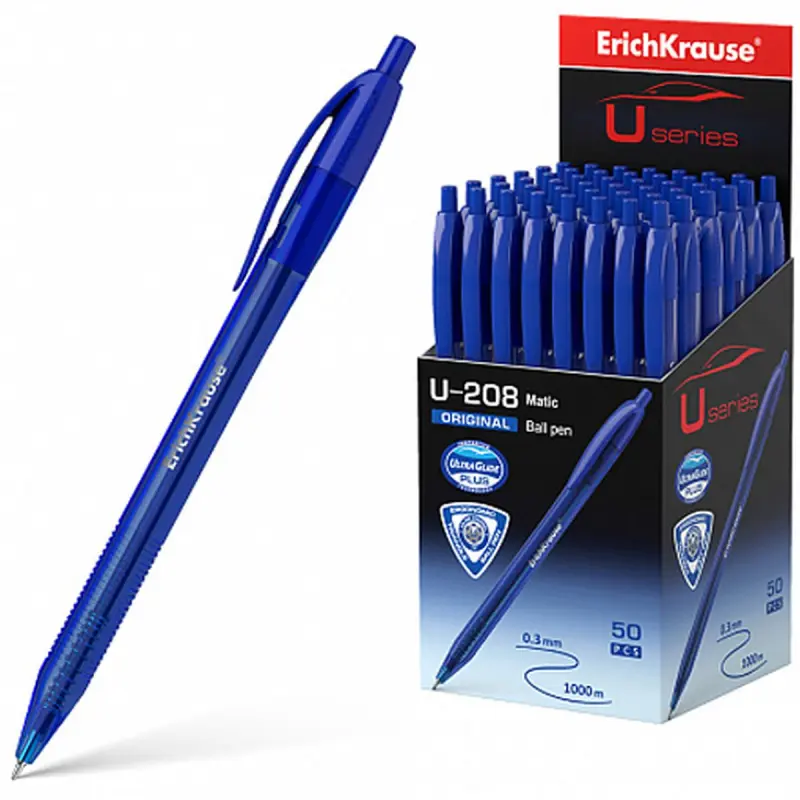ErichKrause U-208 BK-00093950 | Шариковая ручка 1.0 мм Ultra Glide синяя