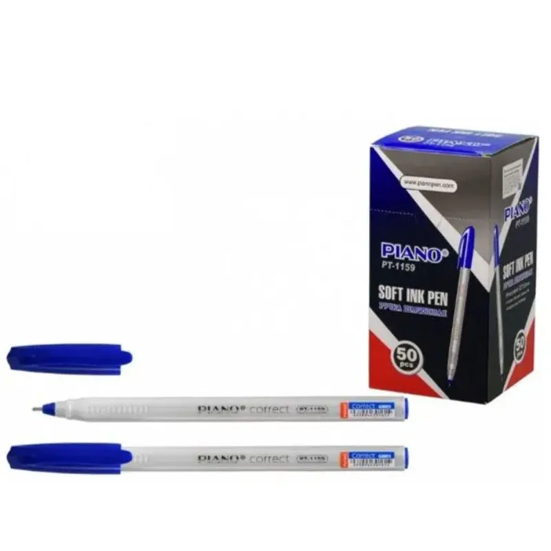 Piano PT-1159 | Blue Ballpoint Pen Reliable Smooth Writing