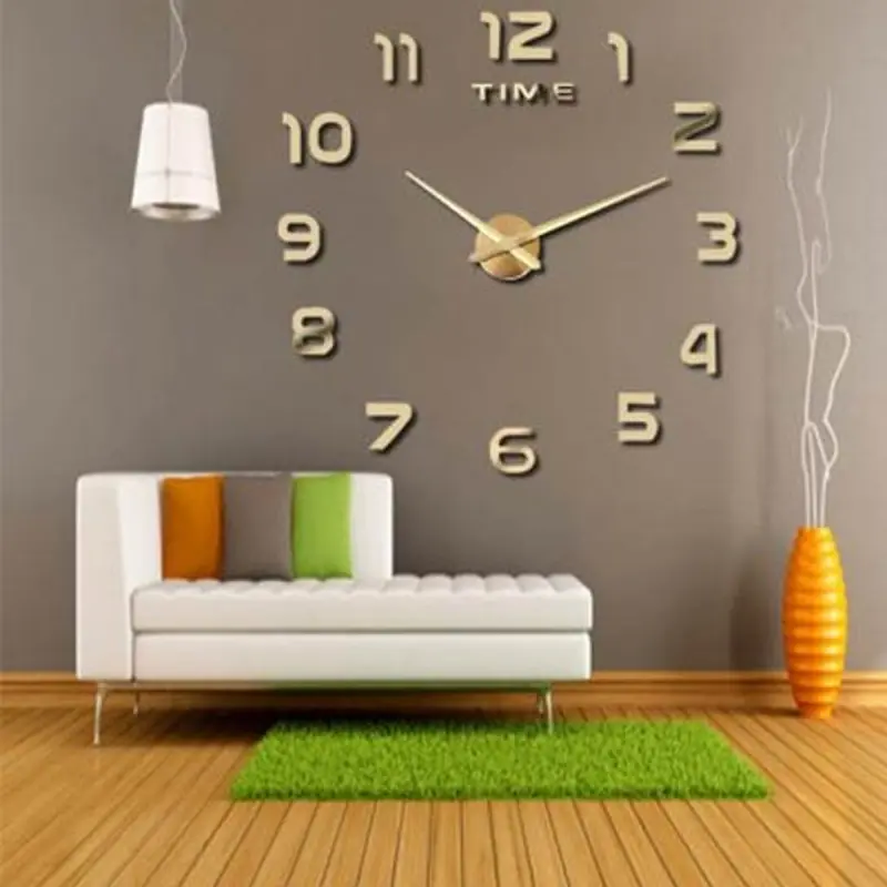 Diy Clock 12002-GF | Большие Настенные Часы Золотое Покрытие