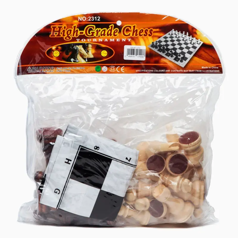 BK BK-00092445 | Chess Set 2312 Durable Plastic Bag Pack