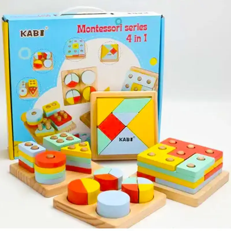 Монтессори BK-00081624 | Деревянная головоломка 29x25 см для развития