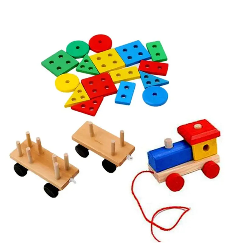 BK BK-00085378 | Wooden Puzzle for Children Train Shape