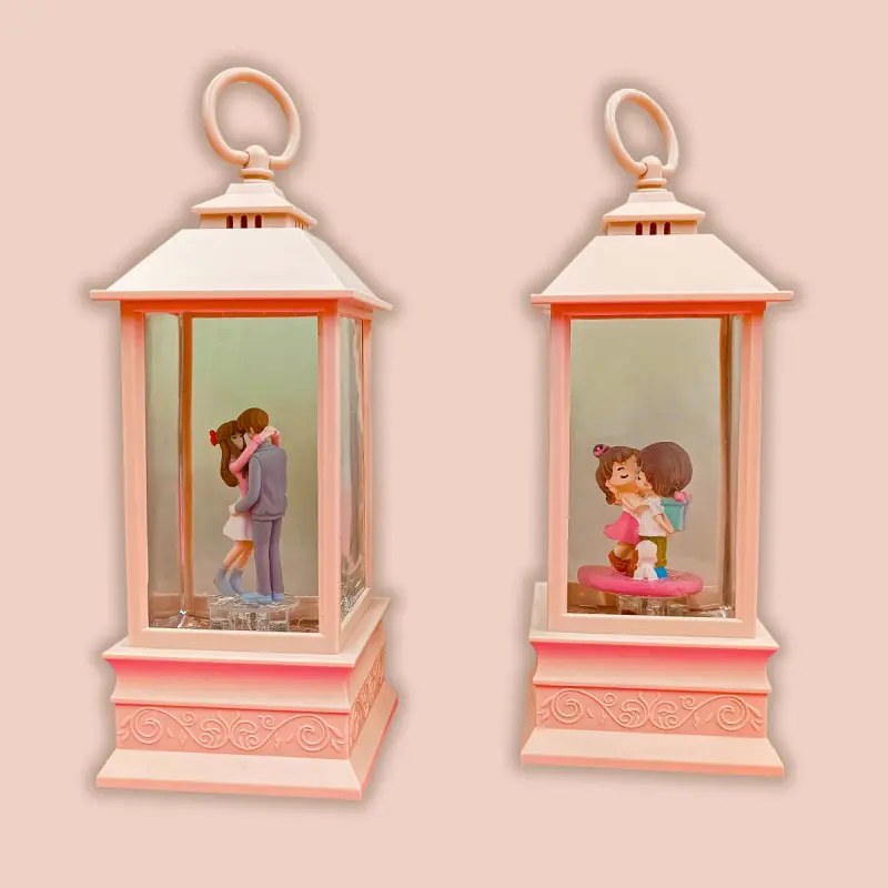 "Two Couple" BK-00100860 | Musical Snow Globe Night Lamp with LED