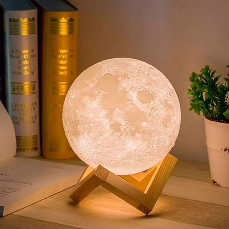 3D Moon Light BK-00096503 | Agşam Çyrasy 15 sm Ak