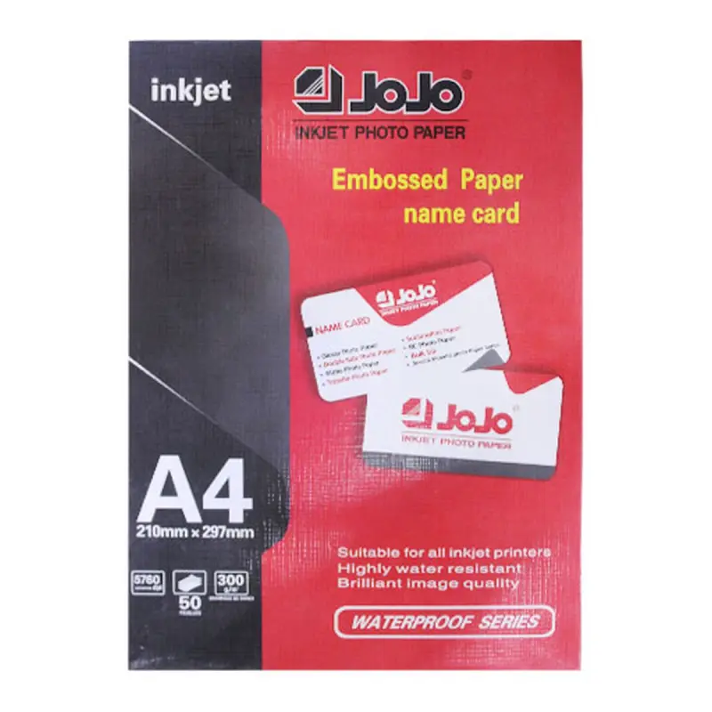 JOJO 95-00001361 | Photo Paper A4 300 gsm Single-Sided Textured 50 Sheets
