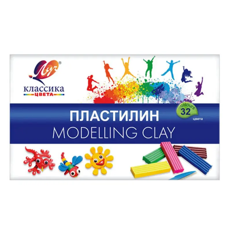 Луч BK-00072029 | Набор пластилина 32 цвета + стек
