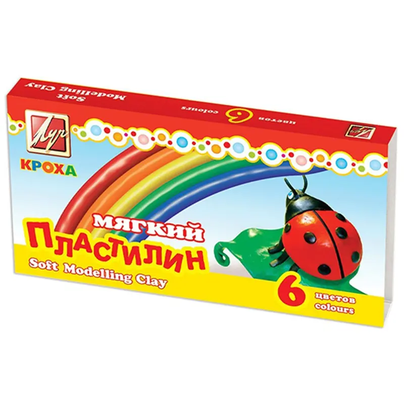 Кроха BK-00040391 | Пластилин 6 цветов мягкий восковой