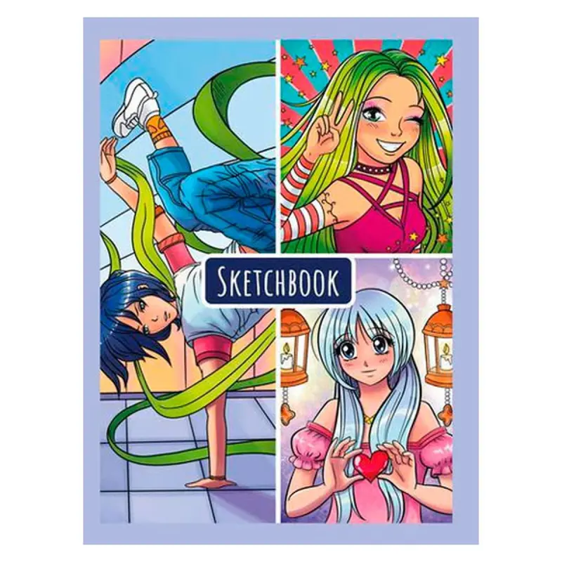 Anime Style BK-00082655 | Скетчбук в стиле аниме, прочный переплет