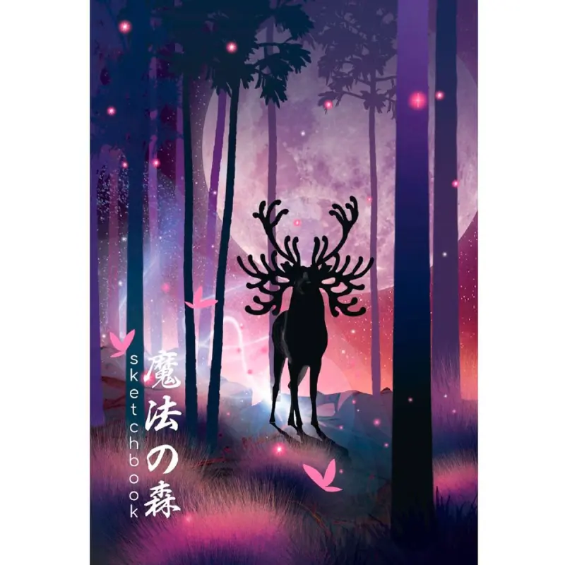 СКЕТЧБУК BK-00100523 | Sketchbook A5 Spot Varnish Deer Design