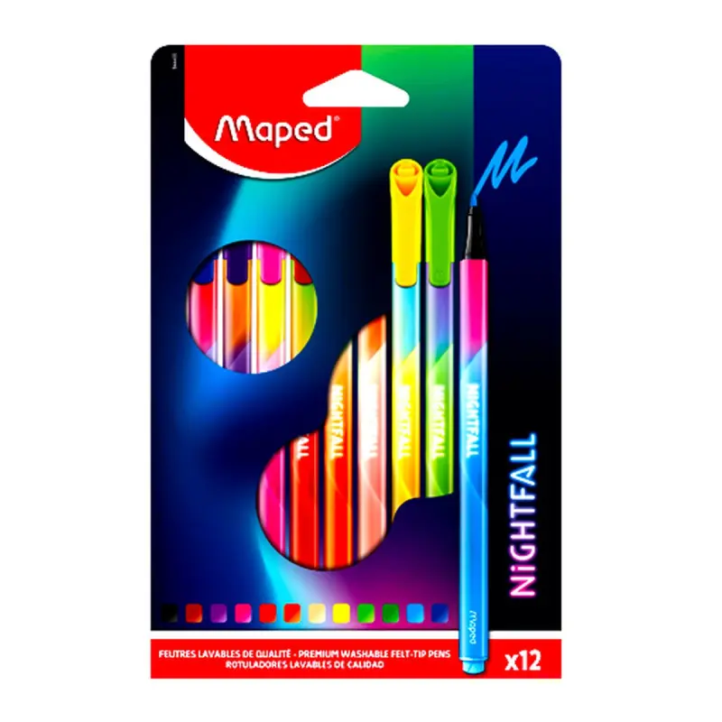 Maped BK-00091813 | Фломастеры 12 цветов, трехгранный корпус