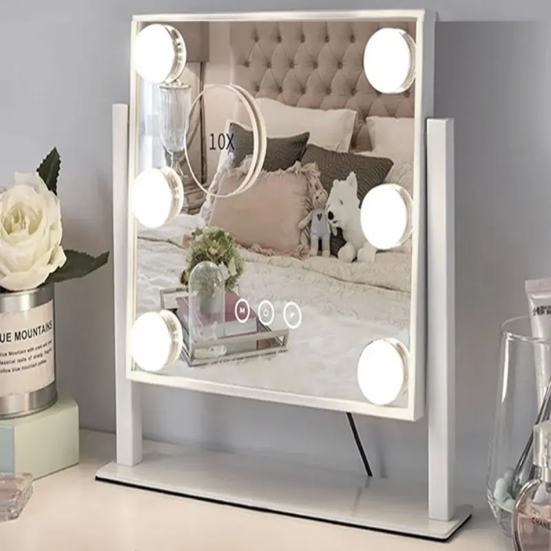 JX543 BK-00096483 | LED yşyklandyryjy stoluň ýüzüniň aýnasy 6 LED