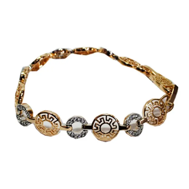 Xuping Jewelry BK-00046142 | Bilezik altyn we kümüş ýarym tegelek dizaýn