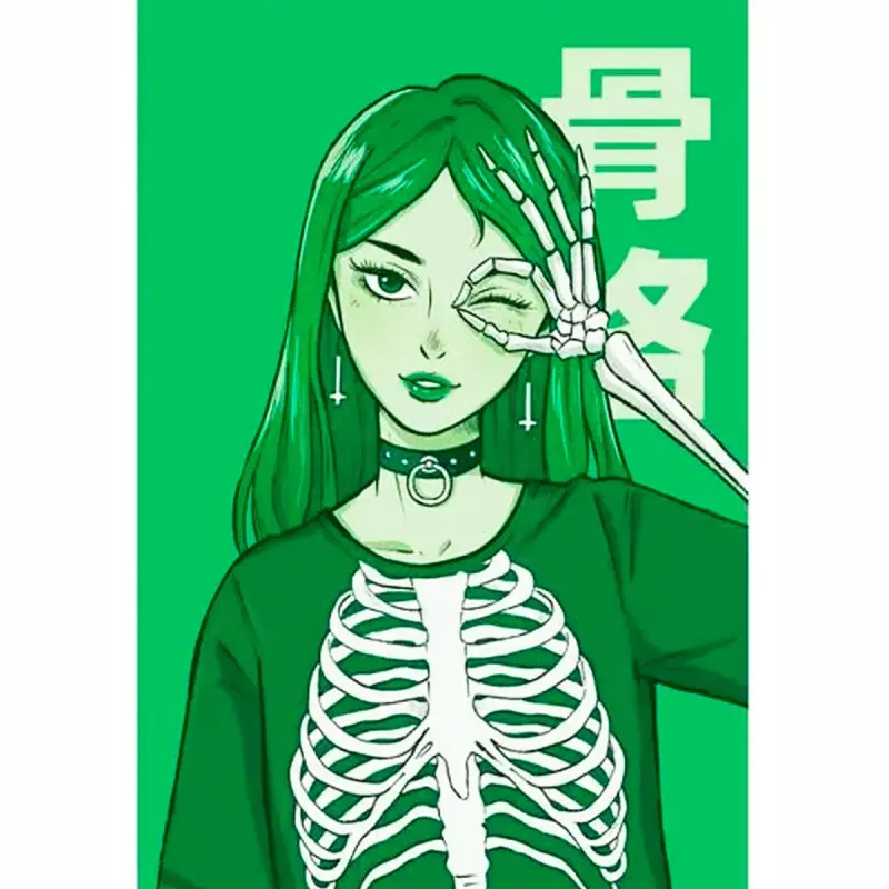 ТОЧКАBUK BK-00097634 | Bloknot Anime Skelet gyz dizaýny