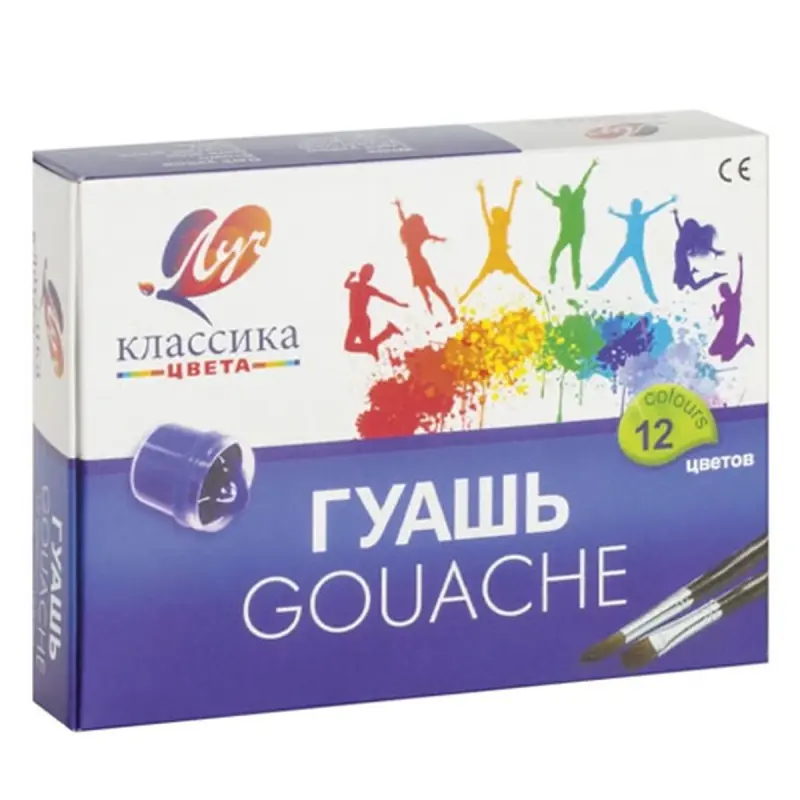 Luch BK-00049272 | Gouache Paint Set 12 Colors 20 ml