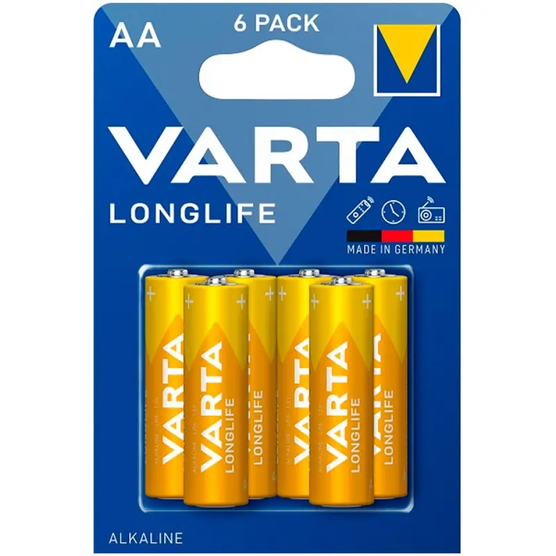 Varta BK-00101247 | AA Batteries 6-Pack Longlife Alkaline