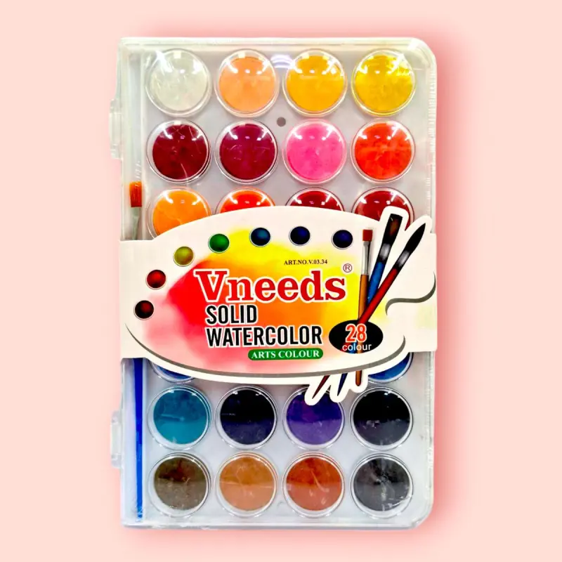 Vneeds 3004 | Watercolor Paint Set 28 Colors