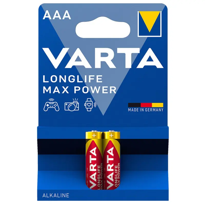 Varta 00-00002709 | Батарейки AAA Longlife Max Power 2 шт.