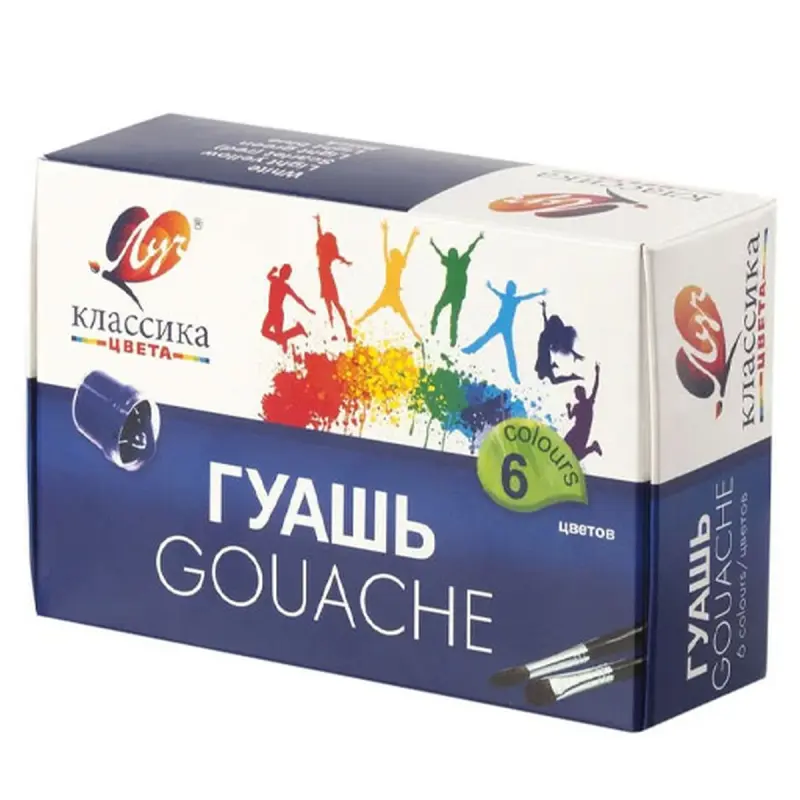Luch BK-00049275 | Gouache Paint Set 6 Colors 20 ml