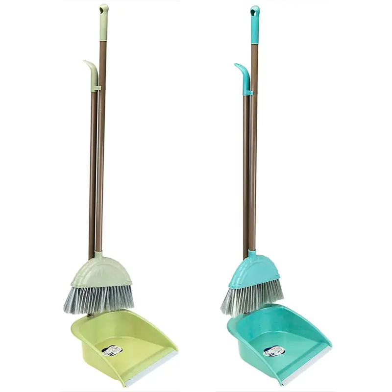 Веник с совком BK-00037110 | Broom with Dustpan Durable Synthetic Bristles
