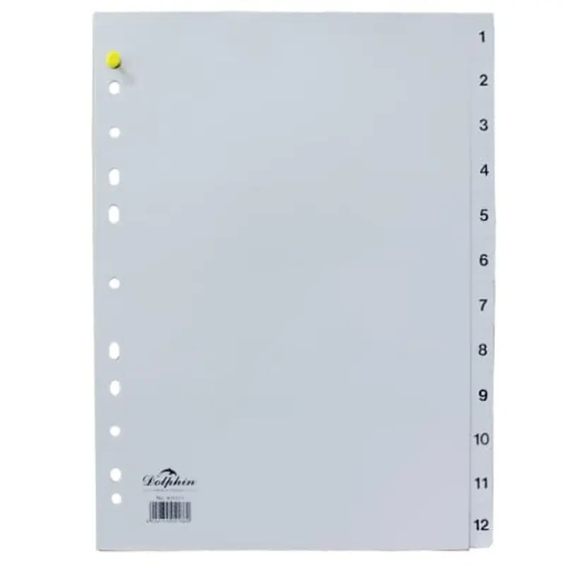Dolphin 00-00001122 | Bölüji 1-12 A4 Berk Plastmassa
