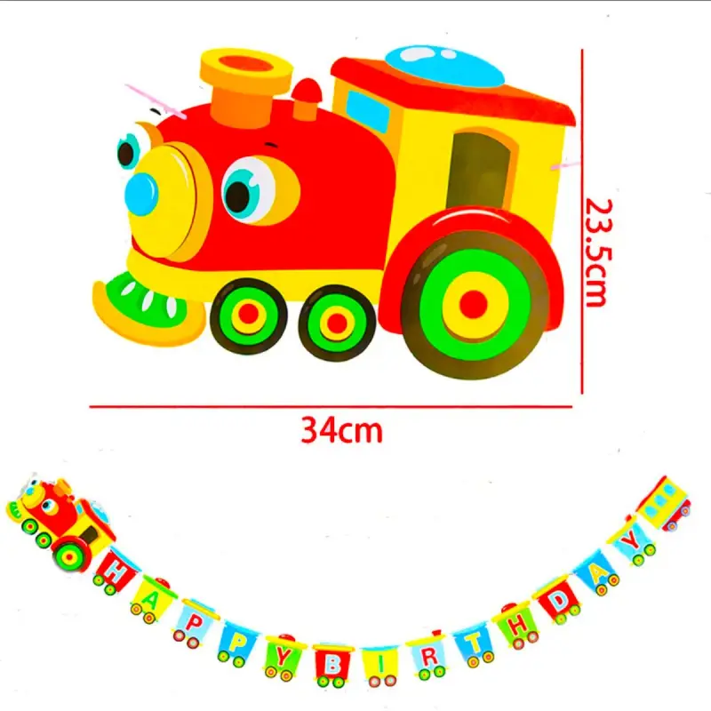Happy Birthday BK-00082070 | Garland Train Theme Multicolor